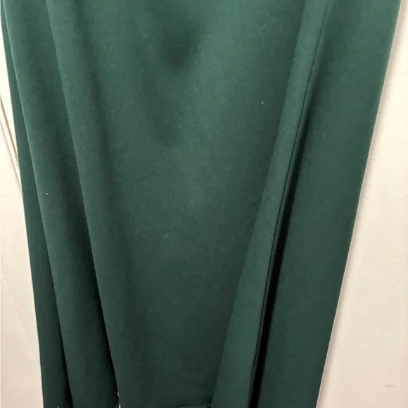 Betsy & Adam One Shoulder Dark Green Dress - Picture 6 of 12